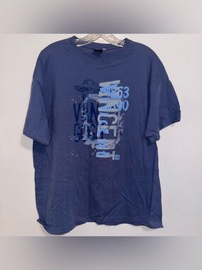 Men's Navy Graphic Short Sleeve Tee